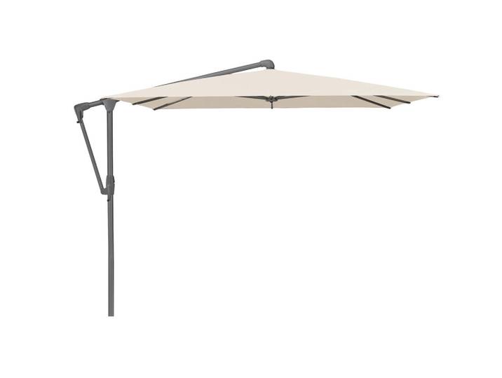 Glatz Ampelschirm, Anthrazit, Champagner, Metall, 300x240 cm, höhenverstellbar, Sonnenschutz, Sonnenschirme