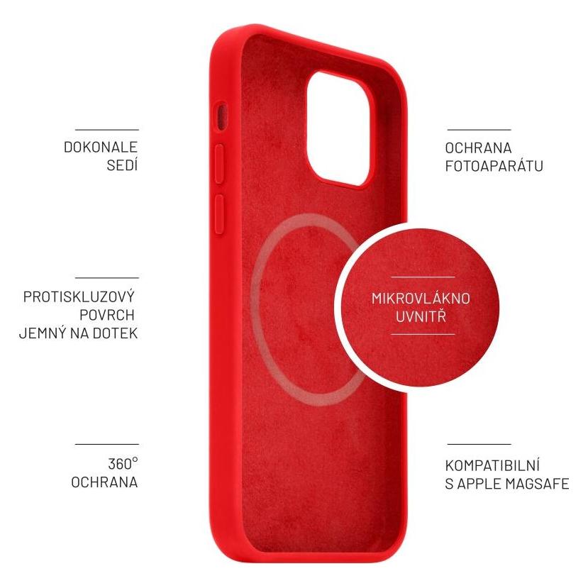 Fixed MagFlow Backcover mit MagSafe-Unterstützung für Apple iPhone 14 Pro Max rot (Apple iPhone 14 Pro Max) (FIXFLM-931-RD)