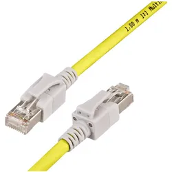 2x Wirewin Cat.6A LED Patchkabel 2m gelb (S/FTP, CAT6a, 2 m), Netzwerkkabel