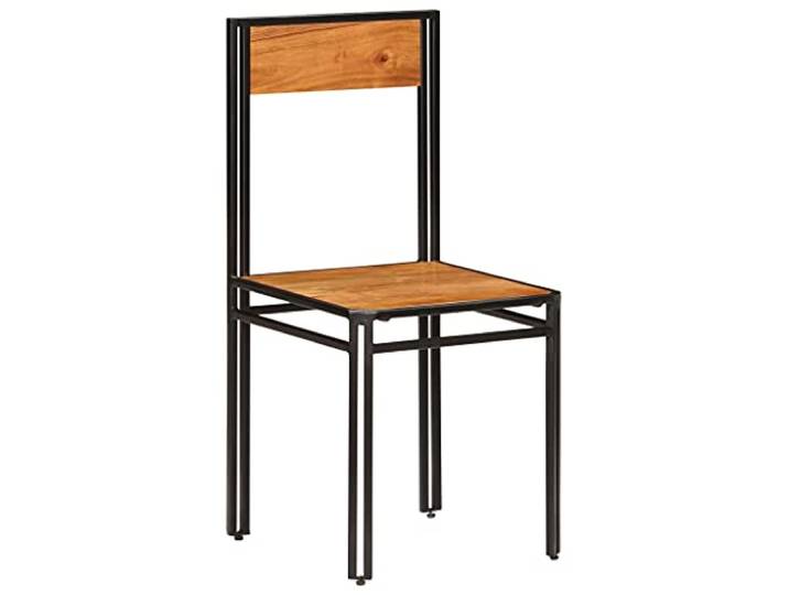 KGHERMDF 6 Esszimmerstühle Akazie Massivholz Stabil Und Langlebig, Bereits Montiert, Modernes Design Für Esszimmer