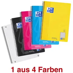 Oxford TOUCH Collegeblock DIN B5 kariert sonnengelb, rosa, meerblau, schwarz