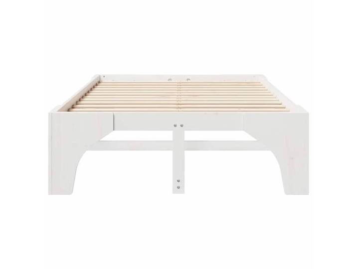 BURKE* Lit simple 120x200 cm Structure de lit classique Blanc Pin massif- LL8331