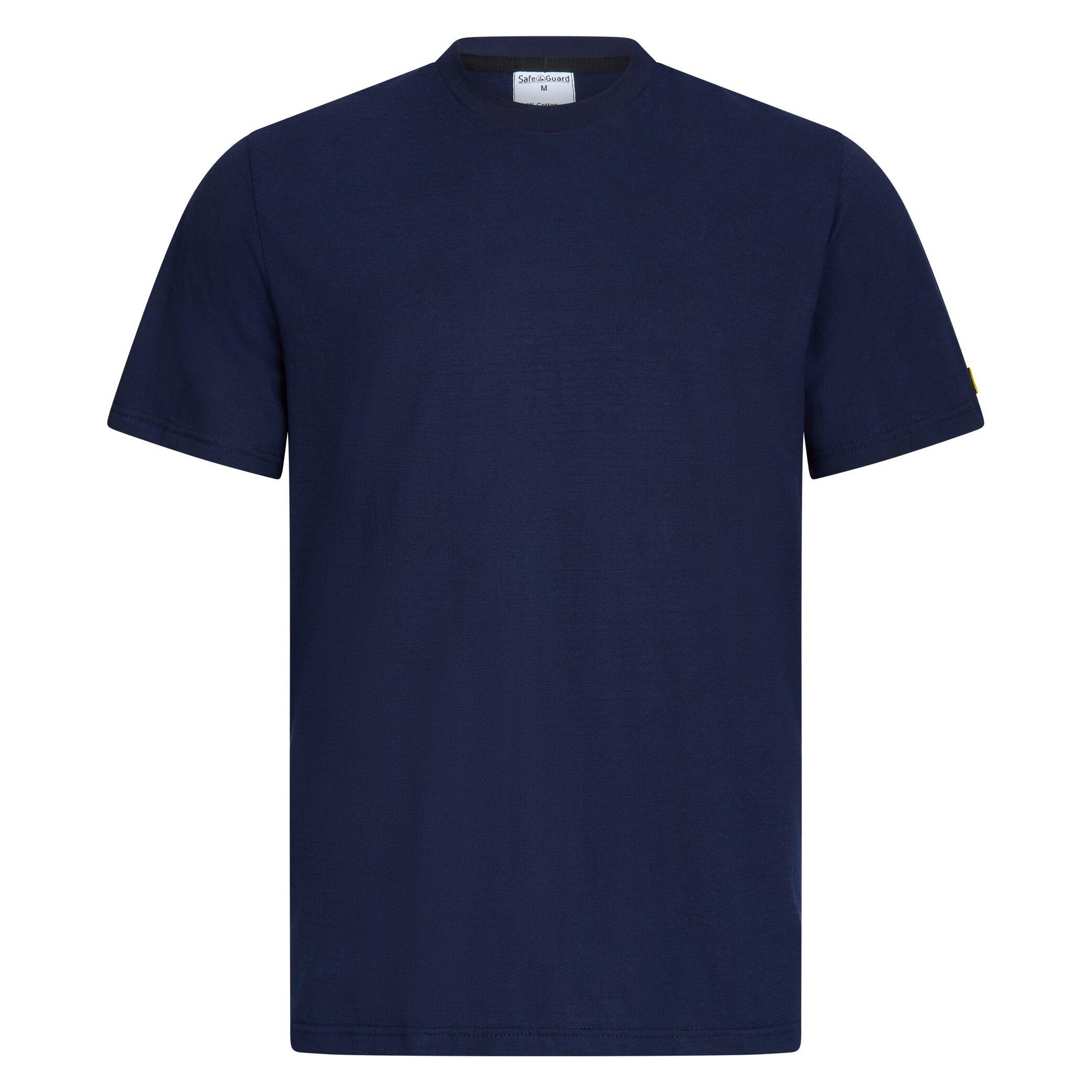 Safeguard ESD-T-Shirt, rundhals, 150g/m², marineblau, L (L) (SG-TS-MB-150-K10-L)