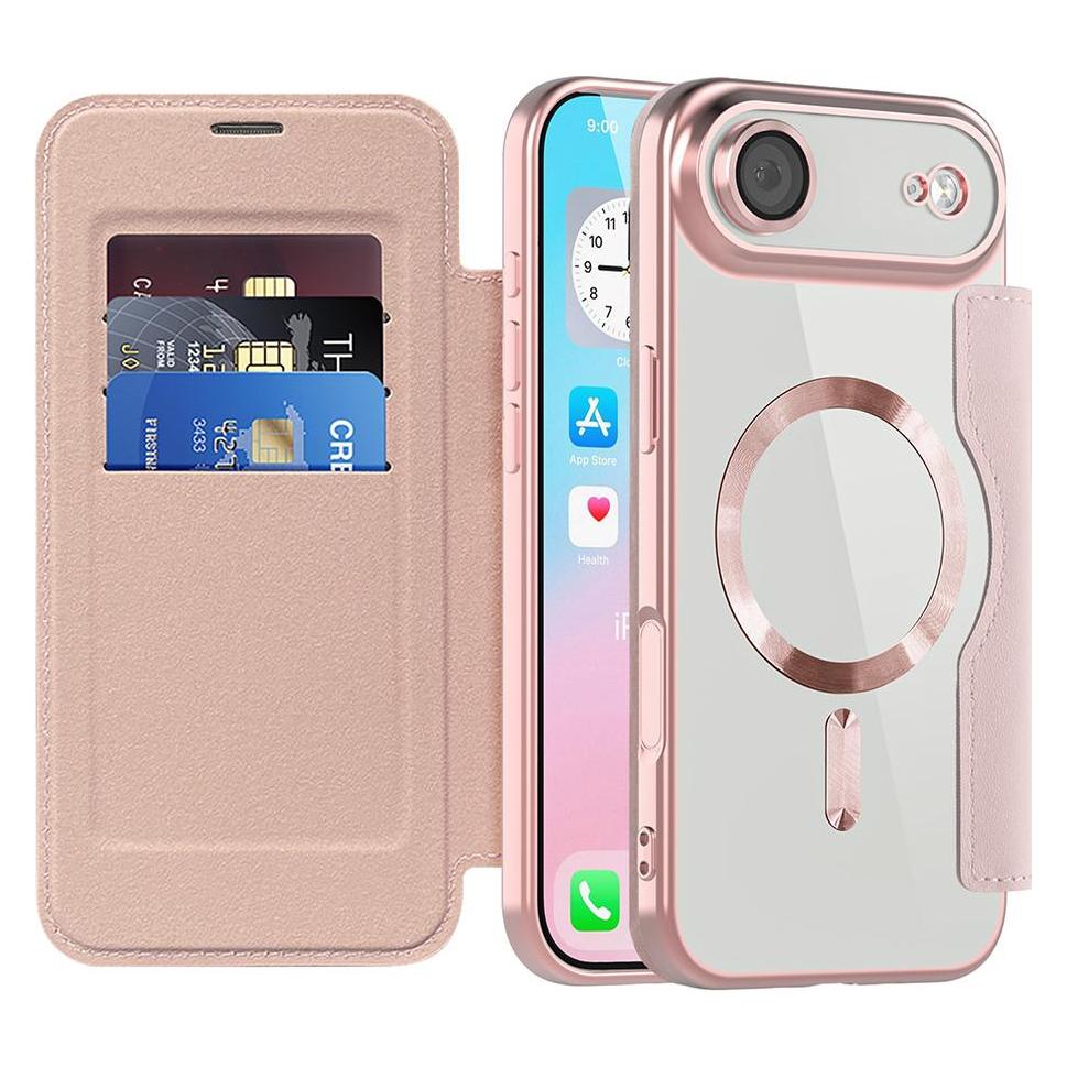 Techsuit - SmartMag Book Case - iPhone 17 Air - Pink (Apple iPhone 17) (59433015)