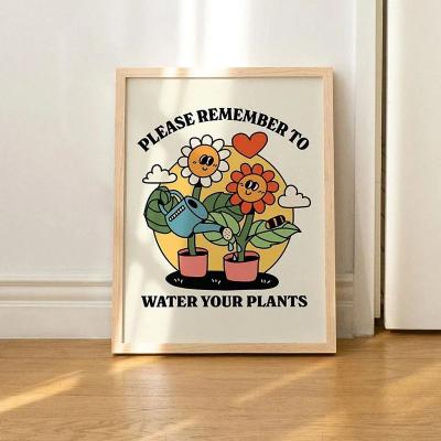 Uplifted Finds Botanical Green Houseplant Canvas Art   Calming Nature Indoors Interior Print 12 50 X 70 Cm