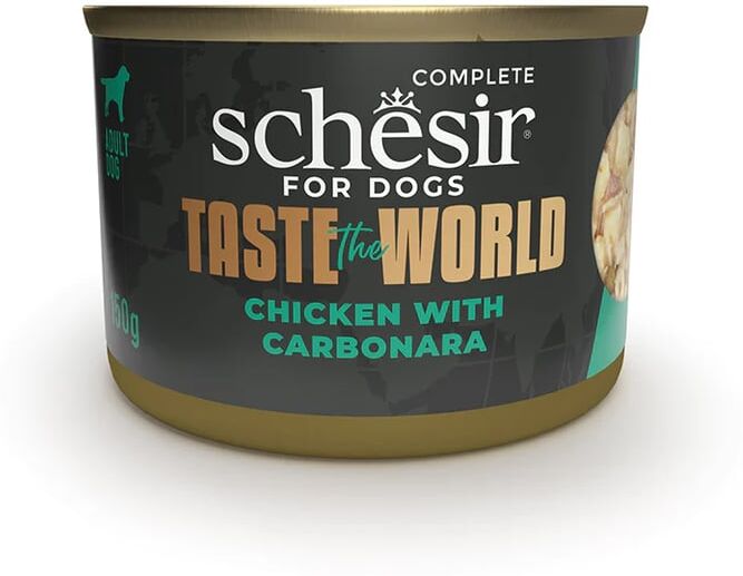 Schesir Dog Taste The World Frango com Carbonara 8 un x 150g