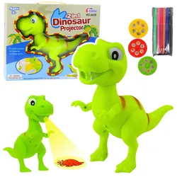 T-Rex Dinosaurier-Projektor zum Zeichnen und Malen, 18 Bilder, 2-in-1-Marker