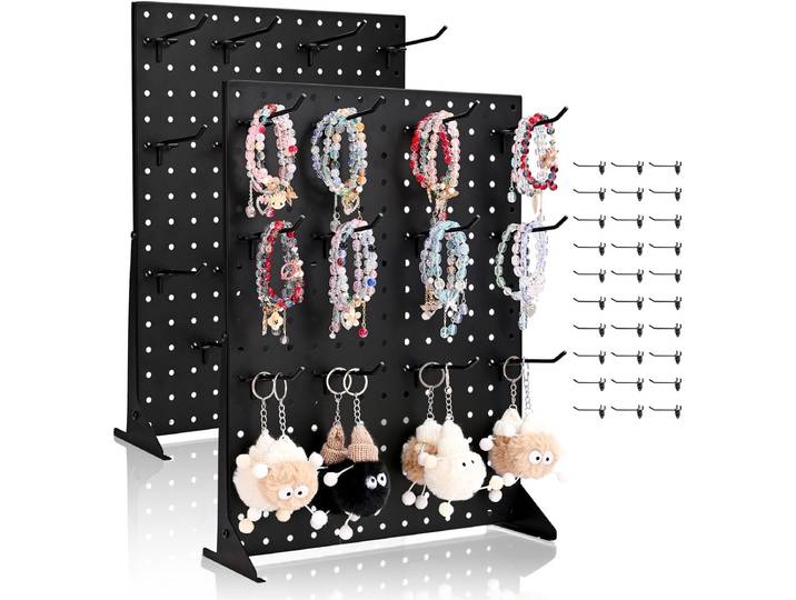 VEVOR 2x Pegboard Display Stand 30 Haken Presentatiestandaard 440x330mm