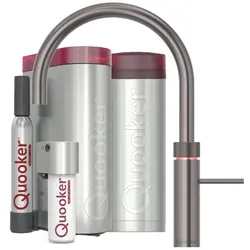 Quooker Fusion Round PRO3 CUBE Gunmetal *7 Jahre Garantie & CUBE Filter Starter Paket* FNRGME PRO3 CUBE2