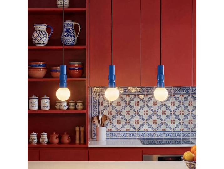 OSRAM Hängelampe Decor Bolty, dimmbar, blau, für Wohn- / Esszimmer, Metall, Junges Wohnen, Pendelleuchte