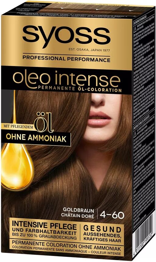 Syoss - Oleo Intense, permanente Öl-Coloration, Beige-Blond 7-58, 115 ml, Goldbraun -