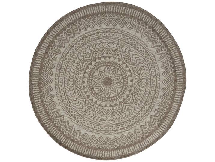 Novel Outdoorteppich, Beige, Textil, Boho, rund, Oeko-Tex® Standard 100, waschbar, Teppiche & Böden, Teppich, Runder Teppich
