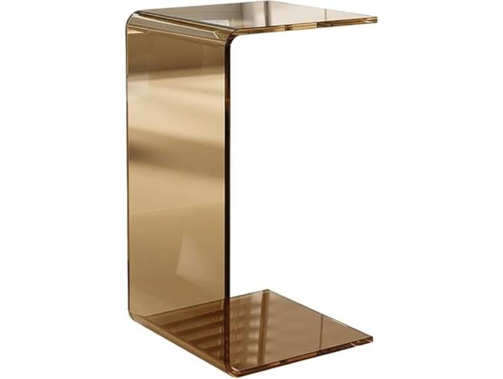 Couchtisch Coffee Table Beistelltisch Transparenter Acryl Kleiner Tisch 3 Größen U-förmiger Modern Kaffeetisch Side Table Living Room Table Couch Tisch Für Kleine Räume Table(Stil 2,30x30x60CM)