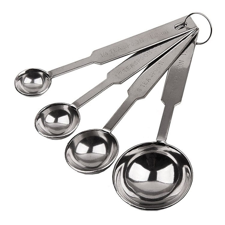 Krumble Maatlepels set van 4 RVS