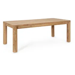 Gartenesstisch Maverick aus recyceltem Teakholz, massiver Stil, naturfarben, 200 cm, für 6–8 Personen