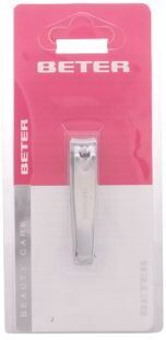 Beter Chromeplated manicure nail clipper with nail file, curved point