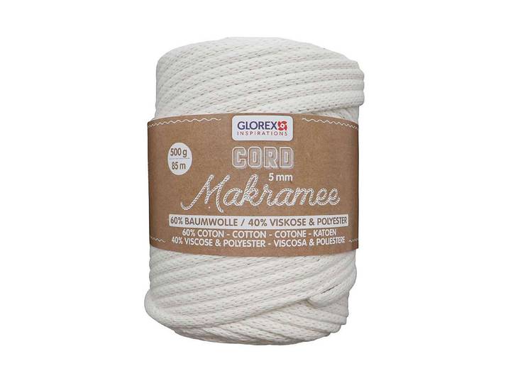 Glorex Makramee Cord Creme 500 g 5 mm