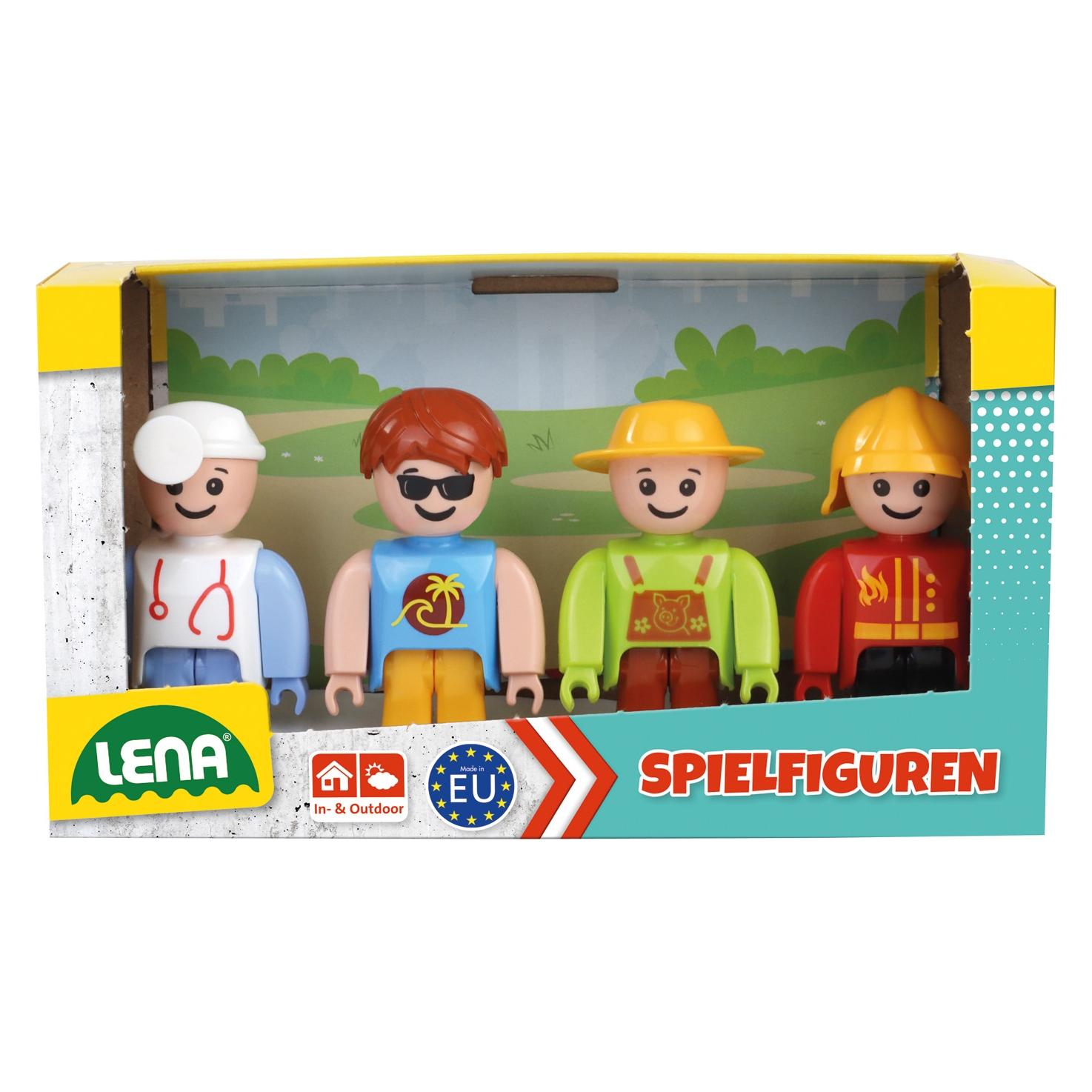 Lena Spielfiguren Set mit beweglichen Beinen, Schaukarton (04492)