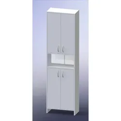 Multi Praxis Badezimmerschrank hoch 50x180x25,5 cm weiß matt INCA50