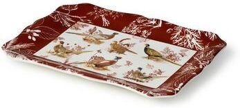"Certified International Pheasant Grove Rectagular Platter 14in x 10in - 13.75"" L x 9.75"" W x 1.125"" H"