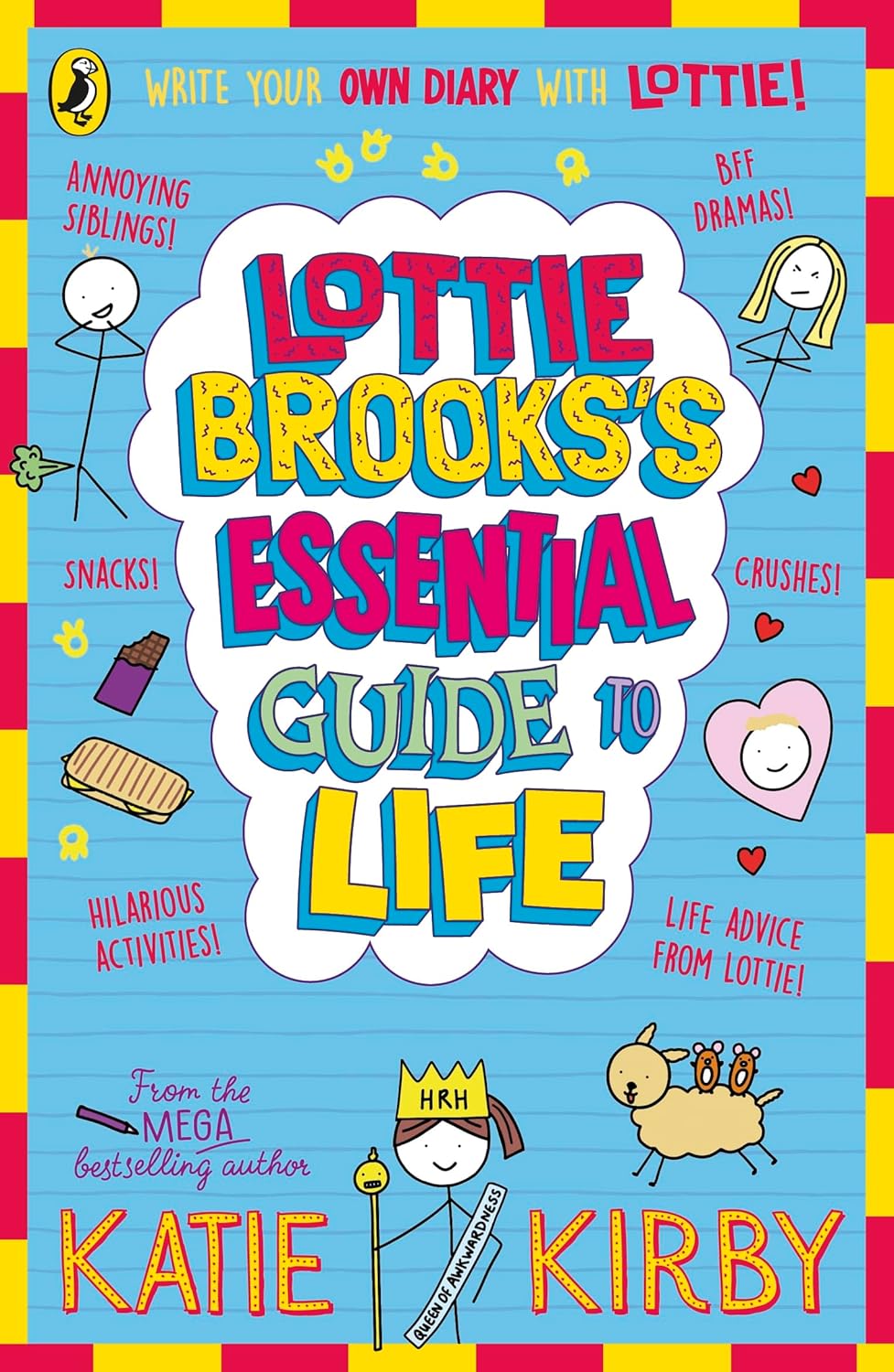 Puffin Lottie Brooks's Essential Guide to Life by Katie Kirby - Interactive Diary Paperback, Ages 9-12, Lottie Brooks Series - Funny Gift for Tweens