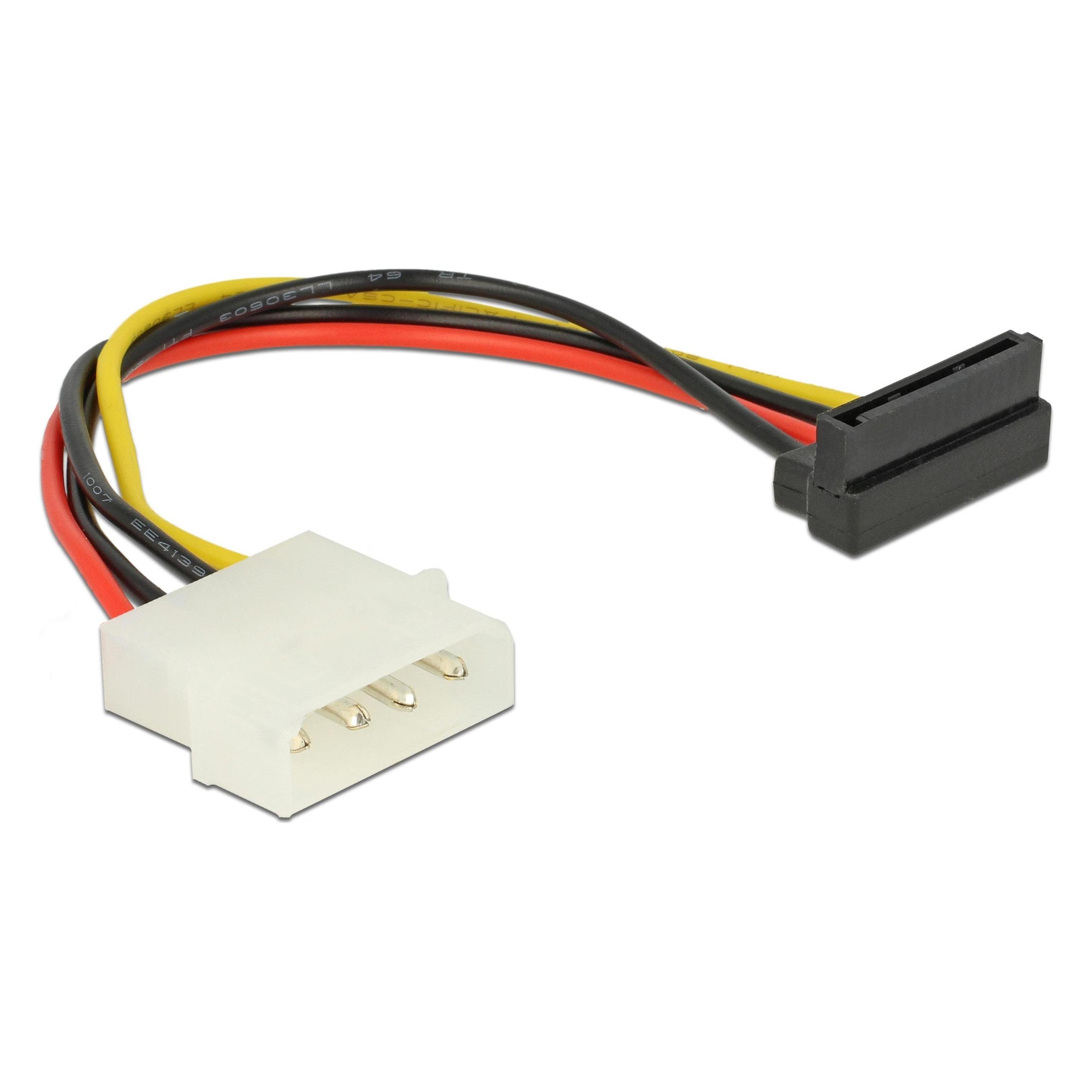 Delock Molex zu SATA gewinkelt (15 cm, 15 pin S-ATA) (60104)