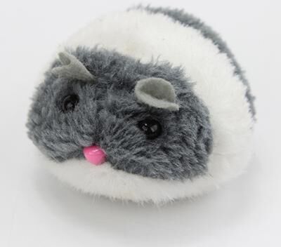 Happy Pet Pantry Interactive Plush Mouse Cat Toy With Realistic Shake Motion For Active Indoor Cats grey
