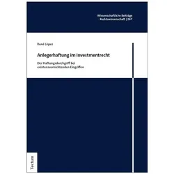 Anlegerhaftung im Investmentrecht, Fachbücher von René López