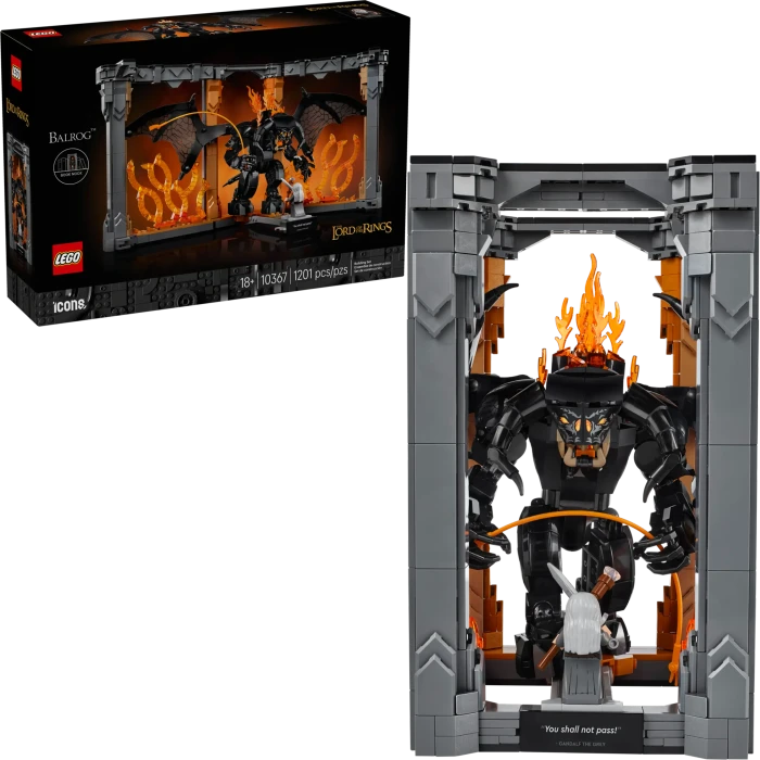 LEGO Icons 10367 Der Herr der Ringe: Balrog Bücherstütze