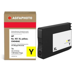 AgfaPhoto kompatibel für HP 951XL, CN048AE, gelb, 1500 Seiten, Druckleistung XL,  Tinte