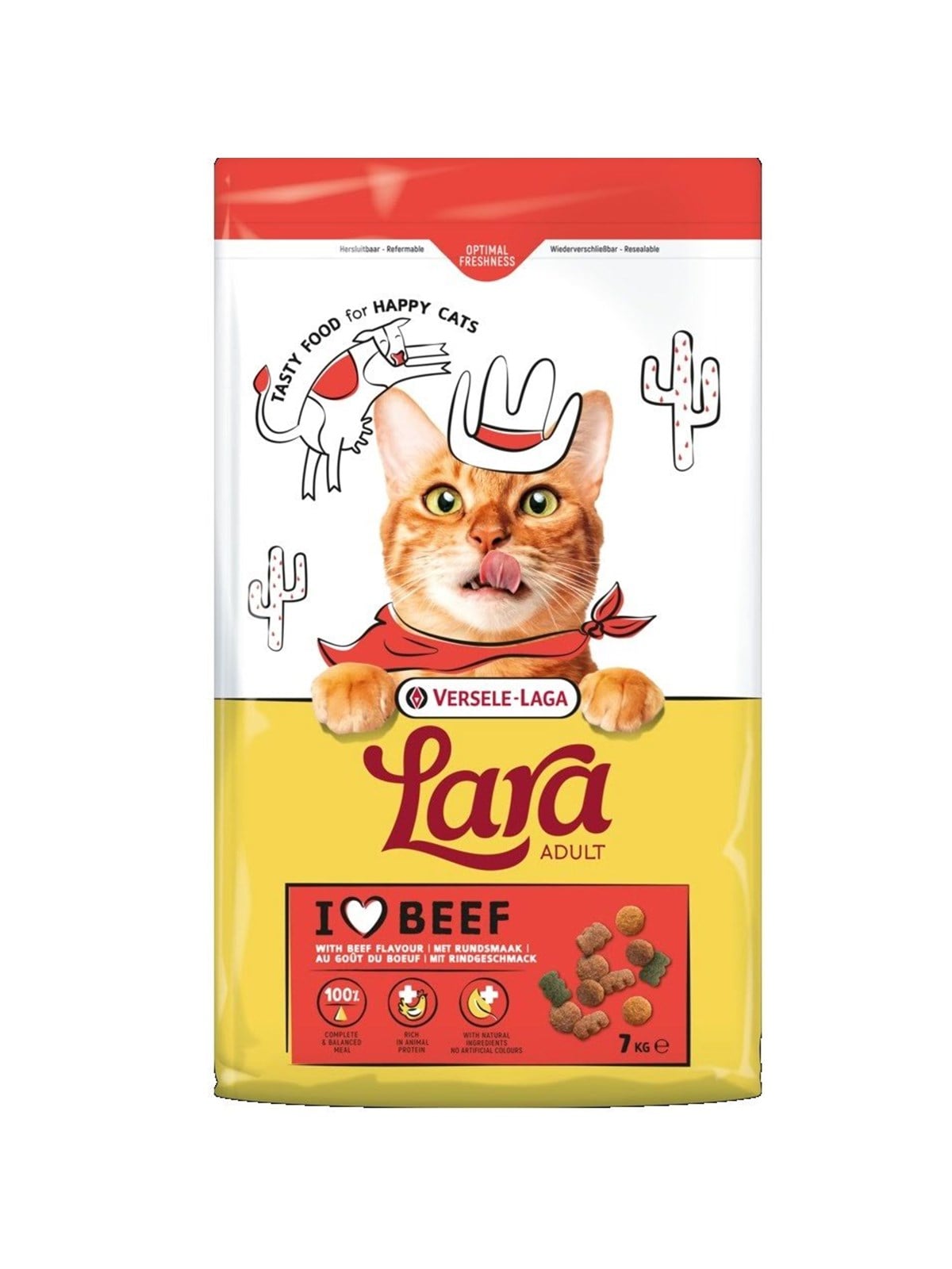 VERSELE-LAGA Lara Adult Beef - Trockenfutter für Katzen - 7kg