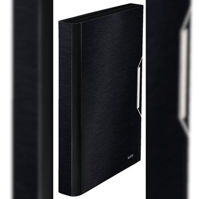 LEITZ Projektmappe Style A4 PP 6 Fächer satin schwarz Packung mit 5 Stück