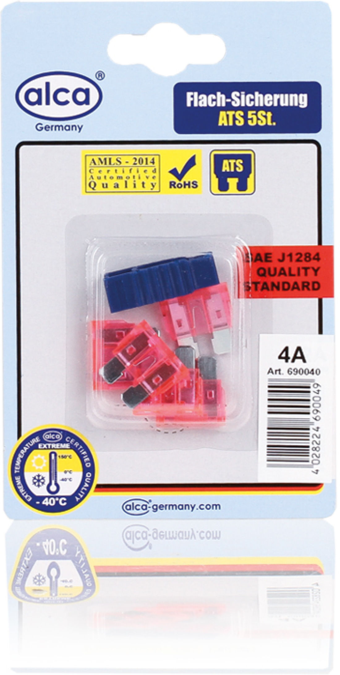 Alca Sicherung Flach-Sicherungen 4a 5st. Blister 690040