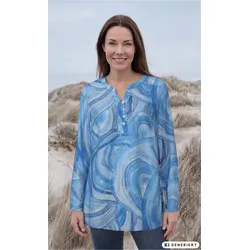 Viskose-Tunika in Druck blau in Größe 46 von DW-Shop, Blau, 46