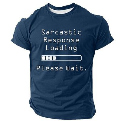 Sarkastisches Herren 'Antwort wird geladen bitte warten' Lustiges Grafik T-Shirt