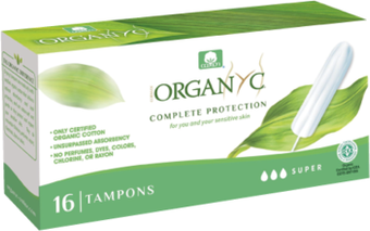 Organyc Tampões Fluxo Moderado Super 16 un