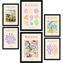 POSTER Set Mit 6 Henri Matisse Vegetation Drucke Des Fauvismus Und Der Abstrakten Kunst Für Innenarchitektur A3 & A4 Schwarzer Rahmen