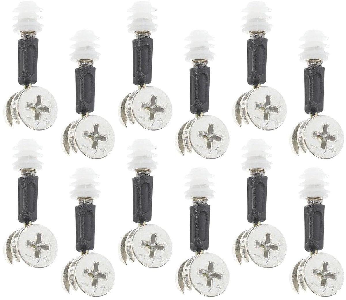 Meubelverbinder Set Zwart - 20 Sets Onzichtbaar Bevestigingsmateriaal voor Meubels Monteren