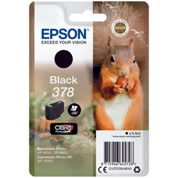 Epson Original 378 Eichhörnchen Druckerpatrone schwarz 240 Seiten 5,5ml (C13T37814010)