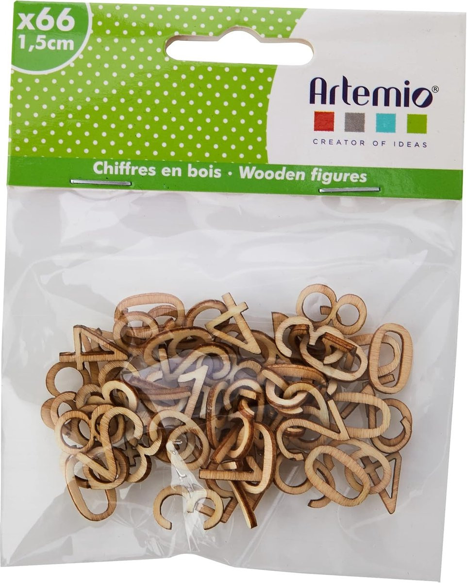 Houten Cijfers voor Hobby Projecten en Decoratie - Beige - Hoogte: 15 cm