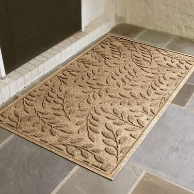Bungalow Dba Matterly Brittney Leaf Estates Doormat 60 x 36, 60 x 36, Khaki
