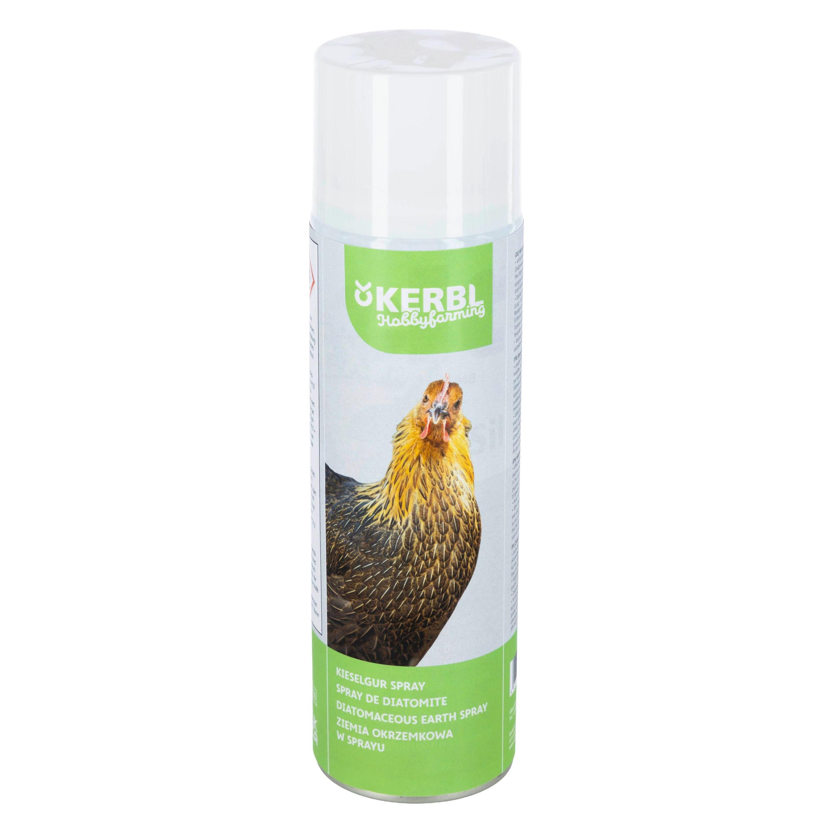 Kerbl Hobbyfarming Kieselgur Spray, Stalltrocknungsmittel, 500ml/Sprühdose, Hühner, Geflügel, optimi (67287450)