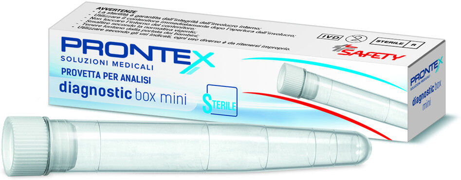 Safety ProntEx Diagnostic Box Mini Provetta Sterile per Analisi Urine e Feci
