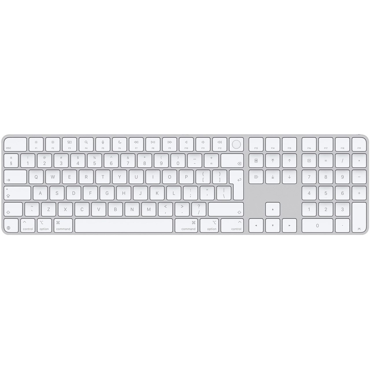 Apple Magic Keyboard with Touch ID and Numeric Keypad for Mac models with silicon - International English - White Keys