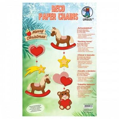 URSUS Kinder-Bastelsets Deco Paper Chains, Schaukelpferd