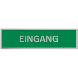 CombiCraft Aluminium Türschild Eingang 165x45mm mit 3M-Tape zur Befestigung, einfache Kennzeichnung von Räumen und Bereichen