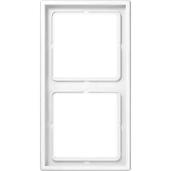 Jung LS982WW Rahmen 2fach, LS 990, IP 44, Duroplast, alpinweiß, senkrechte und waagerechte Montage LS 982 WW