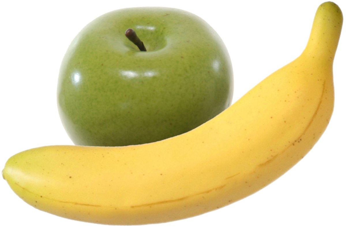 Bellatio Design Real Touch Kunstfruit Banaan en Appel Decoratie