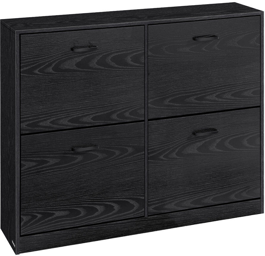 Brayden Studio 28 Pair Shoe Storage Cabinet Black 28