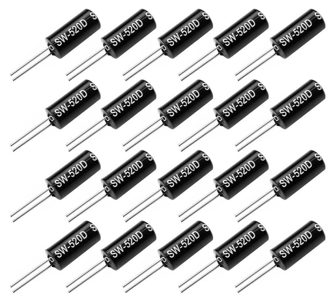 Dripio Trilsensor SW-520D Kogelcontactschakelaar Zwart, 20 stuks, B: 1,15 cm, D: 0,52 cm